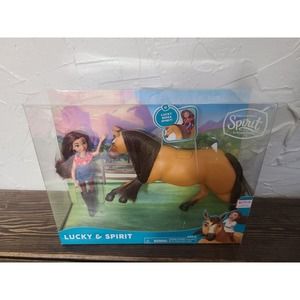 Dreamworks Spirit Riding Free Lucky Doll and Spirit Horse Pony Set NEW
